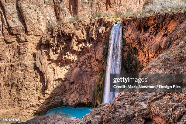 mooney falls, havasupai reservation - mooney falls stock pictures, royalty-free photos & images