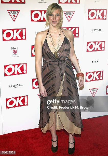 Actress/recording artist Deborah Gibson attends the United States debut of OK Magazine at the LAX Club on October 25, 2005 in Hollywood, California. .