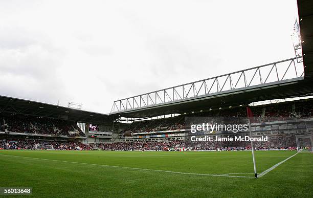 General view of Upton Park during the FA Barclays Premiership match between West Ham United and Middlesbrough at Upton Park on October 23, 2005 in...