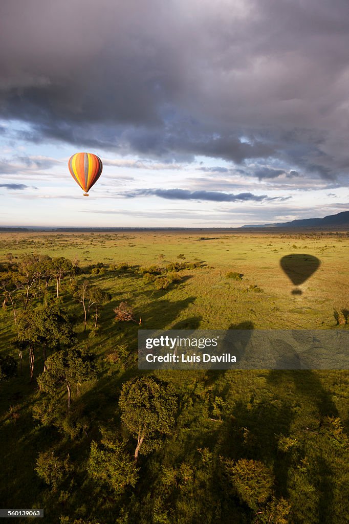 Balloon in masai mara national park