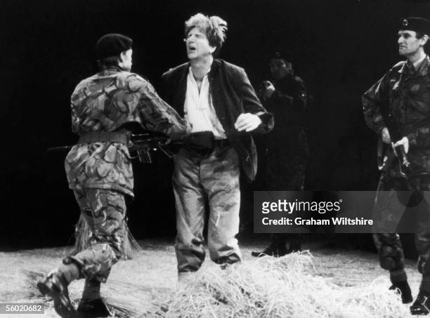 Scene from the play 'The Romans In Britain', by Howard Benton, directed by Michael Bogdanov at the National Theatre, London. 16th October 1980....