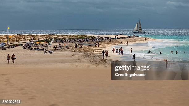 beach life - cape verde stock pictures, royalty-free photos & images