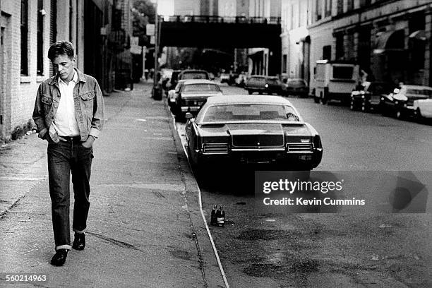 Bernard Sumner of New Order in New York, 9th July 1983.
