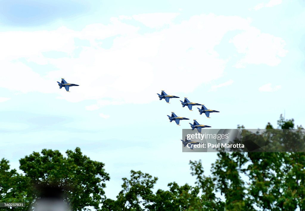 Blue Angels fly over Boston