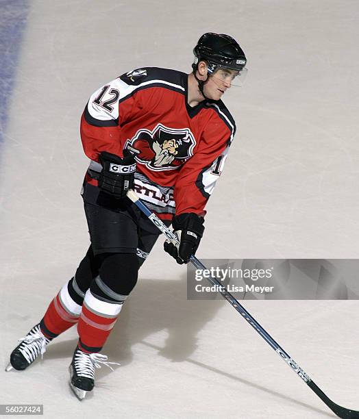 Igor Pohanka of the Portland Pirates skates during warmsup before the game against the Bridgeport Sound Tigers at the Arena at Harbor Yard on October...