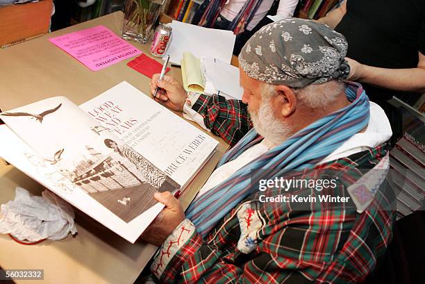 Photographer Bruce Weber signs copies of his new book "Blood Sweat and Tears: Or How I Stopped Worrying and Learned to Love Fashion" signing at the...