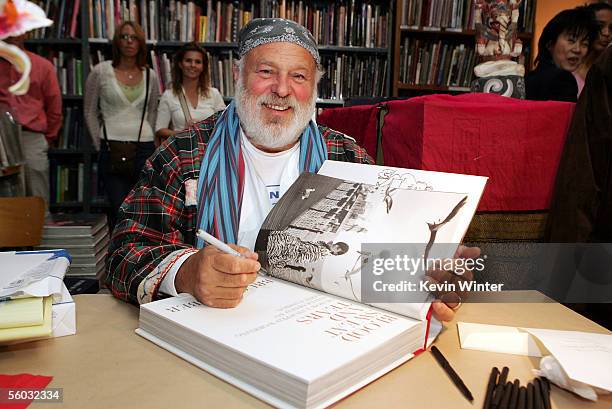 Photographer Bruce Weber signs copies of his new book "Blood Sweat and Tears: Or How I Stopped Worrying and Learned to Love Fashion" signing at the...