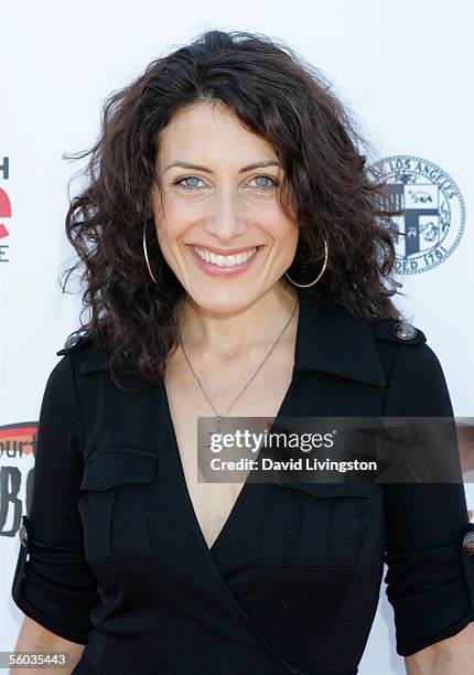 Lisa Edelstein arrives at the Dogswell Dog Treats that presents the Fourth Annual Much Love Animal Rescue Bow Wow Ween on October 30, 2005 in...