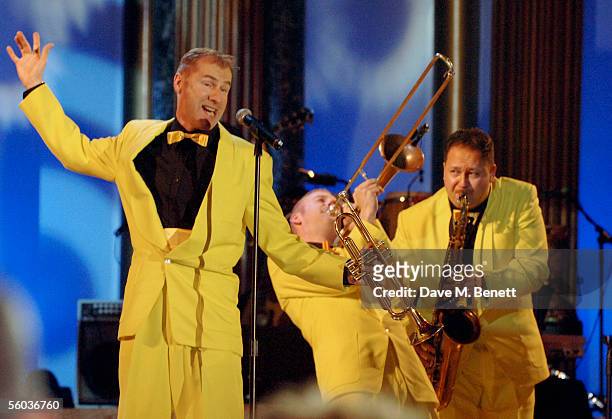 Jive Aces perform at the Church of Scientology Annual Gala charity concert headed by Isaac Hayes, at Saint Hill Manor on October 30, 2005 in East...