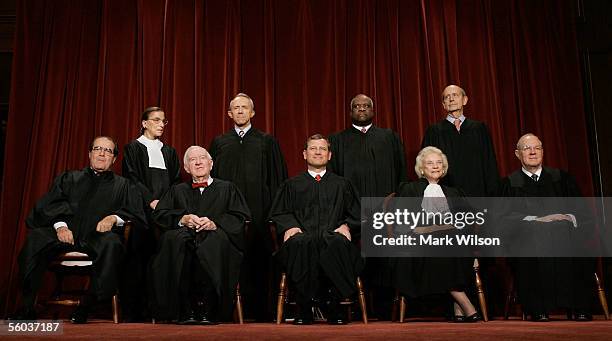 Justice Antonin Scalia, Justice John Paul Stevens, Chief Justice John G. Roberts, Justice Sandra Day O'Connor, Justice Anthony M. Kennedy, Justice...