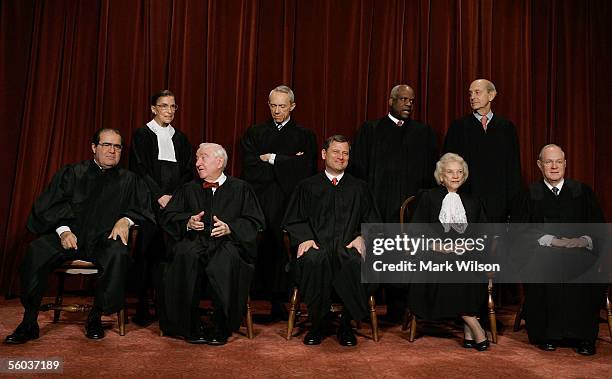 Justice Antonin Scalia, Justice John Paul Stevens, Chief Justice John G. Roberts, Justice Sandra Day O'Connor, Justice Anthony M. Kennedy, Justice...