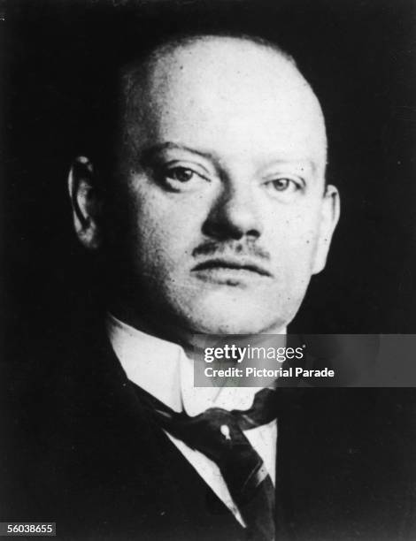 Portrait of German politician and statesman Gustav Stresemann , chancellor of the Weimar Republic in 1923 and foreign minister from 1923 until his...