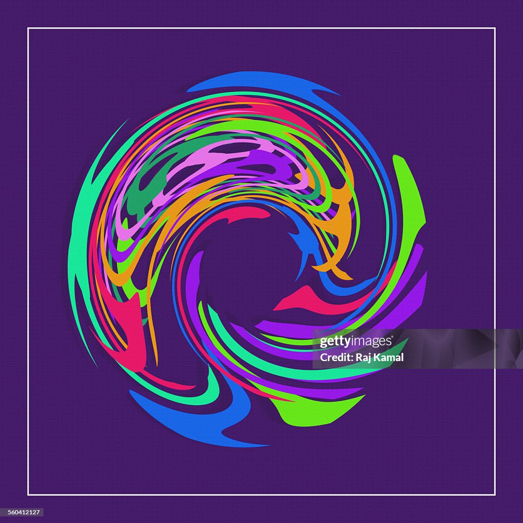 Swirling Shapes Creative Abstract Vector Design.