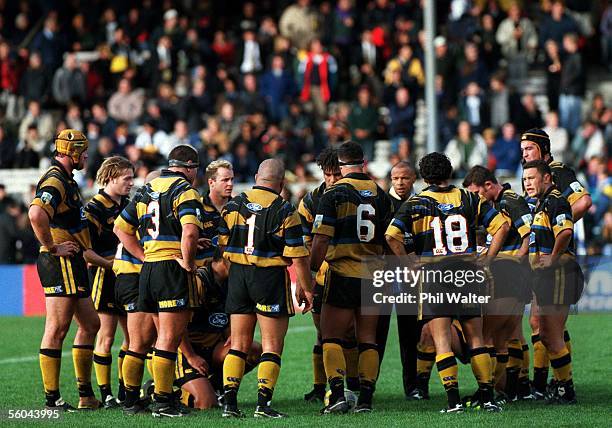 Wellington Hurricanes team talk Athletic Park.