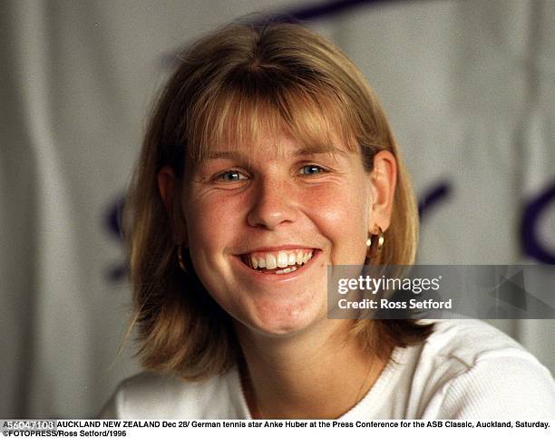 German tennis star Anke Huber at the Press Conference for the ASB Classic, Auckland, Saturday. R.