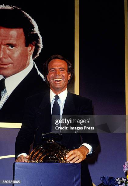 Julio Iglesias attends the Launch of "Only by Julio Iglesias" Perfume for Women circa 1989 in New York City.