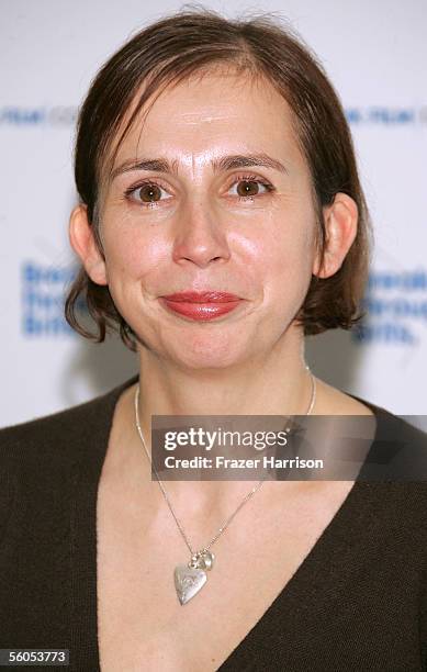 Writer Abi Morgan arrives at the UK Film Council's Inaugural "Breakthrough Brits" luncheon at the Four Seasons Hotel November 1, 2005 in Los Angeles,...