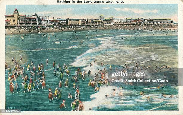 Bathing in the Surf, Ocean City, New Jersey, 1926.