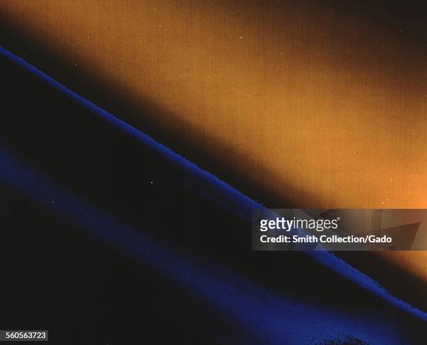 Closeup of Titan, moon of the planet Saturn 000 kilometer range, from the spacecraft Voyager 1, November 12, 1980.