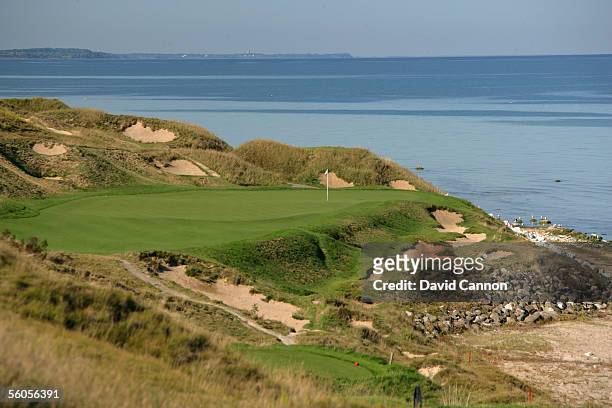 The 214 yard par 3, 7th hole 'Shipwreck' on the Straits Course at Whistling Straits, on September 17, 2005 in Kohler, Wisconsin, United States