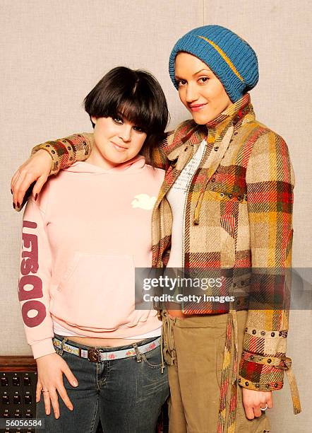 Musical artists Gwen Stefani and Kelly Osbourne pose for a portrait to promote the disaster relief charity single, a cover of the Sir Eric Clapton...