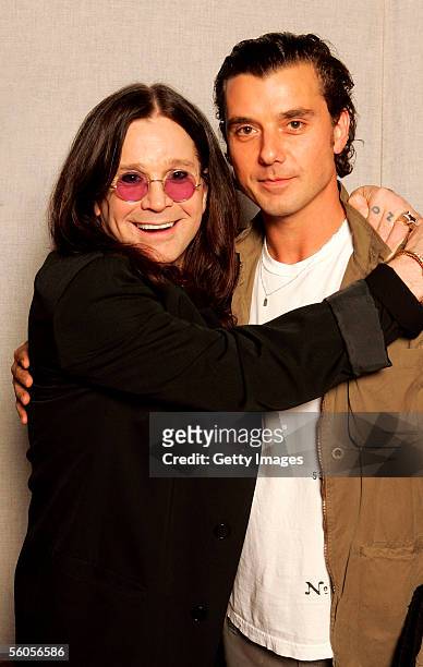 Musical artists Ozzy Osbourne and Gavin Rossdale pose for a portrait to promote the Tsunami relief charity single, a cover of the Sir Eric Clapton...