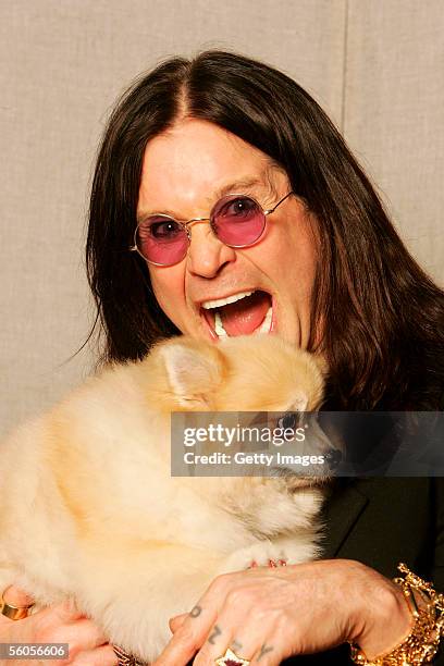 Musical artist Ozzy Osbourne poses for a portrait to promote the Tsunami relief charity single, a cover of the Sir Eric Clapton ballad "Tears In...