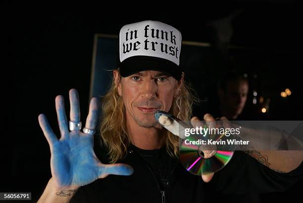 Duff McKagan of Velvet Revolver records and films the video for the new disaster relief charity single, a cover of the Sir Eric Clapton ballad "Tears...