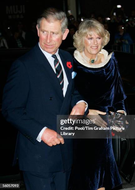 Prince Charles, Prince of Wales and Camilla, Duchess of Cornwall at the Museum of Modern Art reception on the first day of their official visit to...