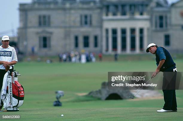 American golfer Mark Calcavecchia competing in The Open Championship at St Andrews, Scotland, 20th-23rd July 1995.