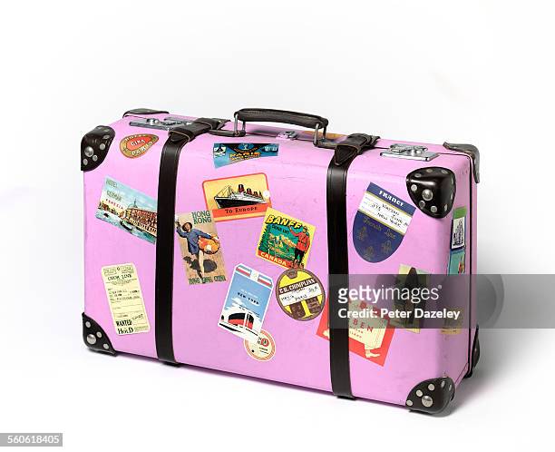 vintage suitcase - suitcase stock pictures, royalty-free photos & images