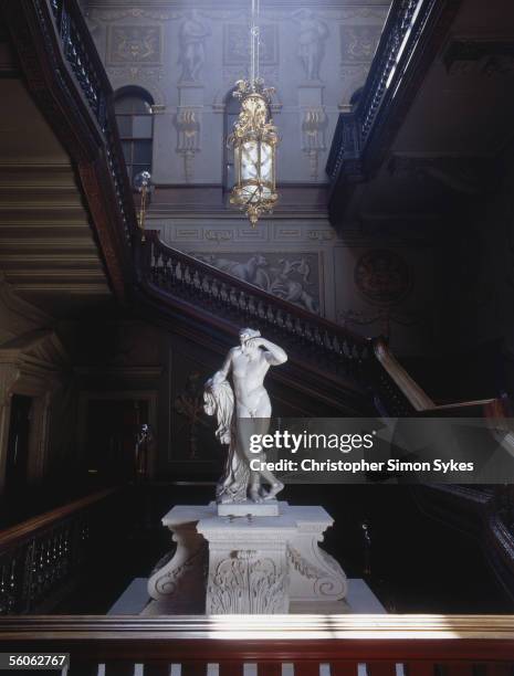 The Great Staircase at Houghton Hall in Norfolk, circa 1985.