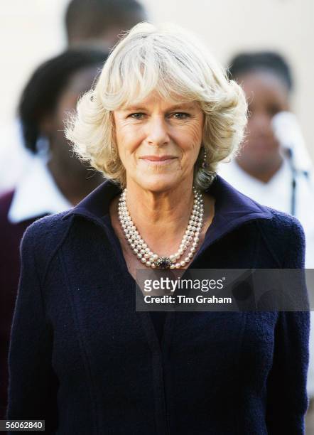 Camilla, Duchess of Cornwall visits SEED School on November 2, 2005 in Washington DC. Prince Charles, Prince of Wales and his wife are on the second...