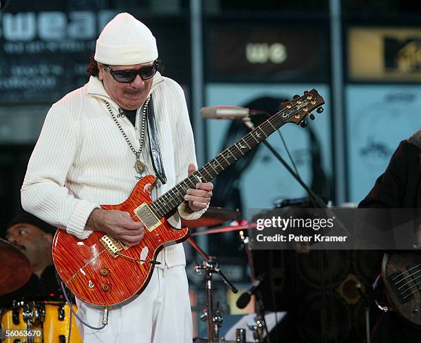 Musician Carlos Santana make an appearance on Good Morning America to help celebrate their 30th anniversary on November 3, 2005 in New York City.