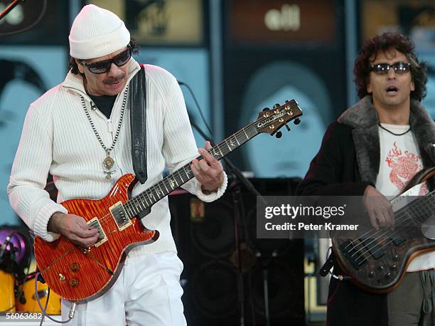 Musician Carlos Santana make an appearance on Good Morning America to help celebrate their 30th anniversary on November 3, 2005 in New York City.