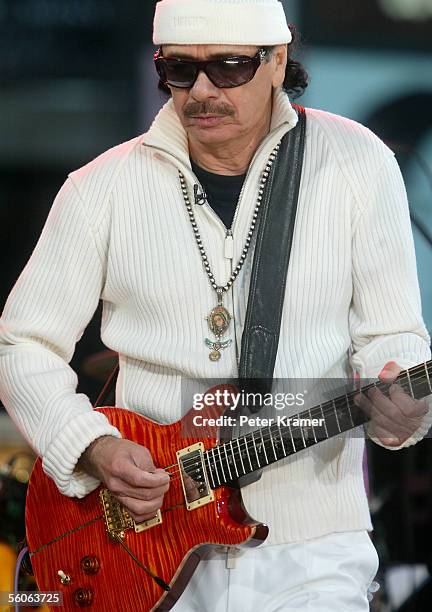 Musician Carlos Santana make an appearance on Good Morning America to help celebrate their 30th anniversary on November 3, 2005 in New York City.