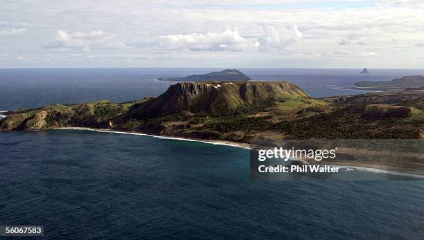 Mt Hakepa on the eastern side of Pitt Island,part of the Chatham Island group which will be the first place in the world to witness the first sunrise...