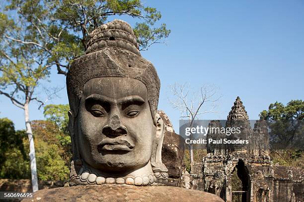 bayon temple, angkor wat, siem reap, cambodia - angkor wat stock pictures, royalty-free photos & images