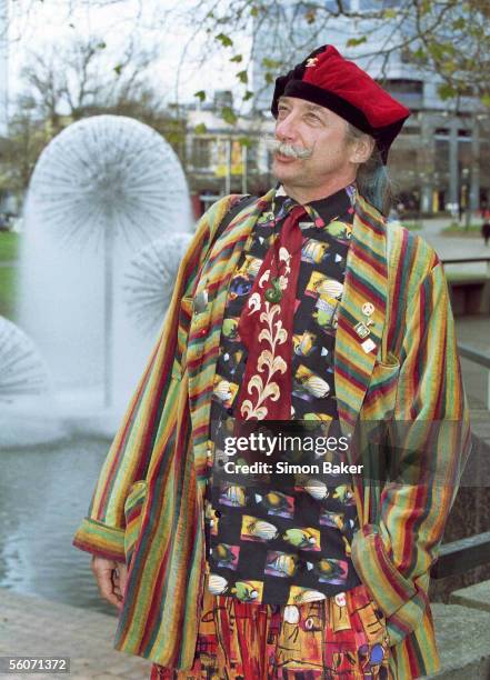 Patch Adams, the American doctor who's life was made into a movie admires the sights of Christchurch's Victoria Park.