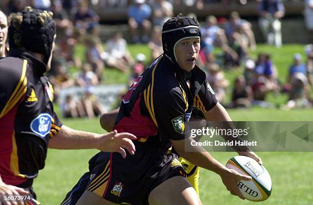 Chiefs First Five Eight Bruce Reihana in action against the Hurricanes during their Super 12 preseason rugby game, Saturday.