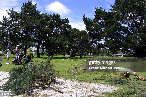 Golfers at the Waitemata Golf Club had a few more hazards to contend with after last nights storm that hit Auckland in the early hours of Thursday...