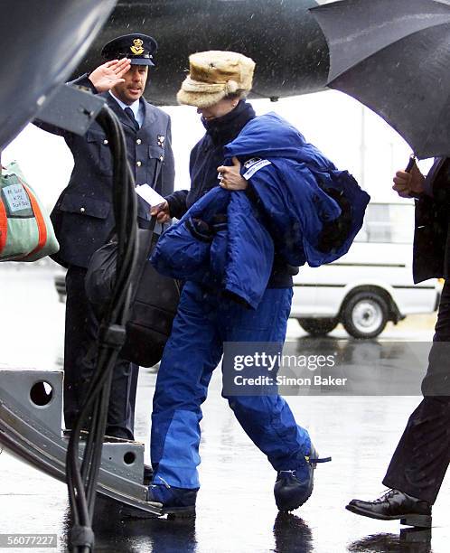 Princess Anne boards the Royal New Zealand Air Force C130 Hercules at Christchurch Airport this morning bound for the Antartic.Princess Anne's 5 day...