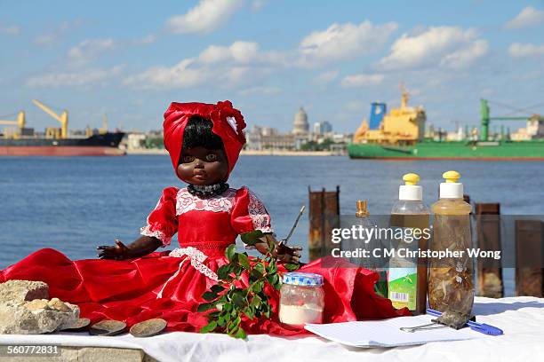 bruja's black doll - santeria stock pictures, royalty-free photos & images