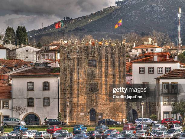 medieval tower in ponte de lima - ponte de lima stock pictures, royalty-free photos & images