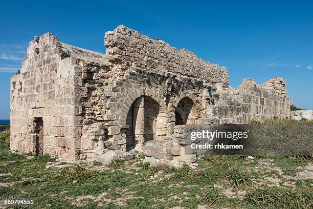 afendrika church, karpas, n cyprus - karpas stockfoto's en -beelden