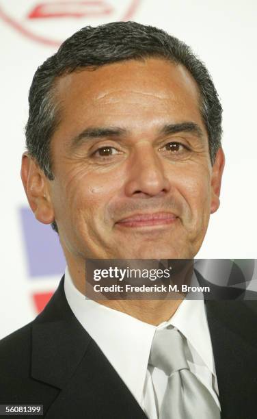 Los Angeles Mayor, Antonio Villaraigosa poses in the press room at the 6th Annual Latin Grammy Awards at the Shrine Auditorium on November 3, 2005 in...