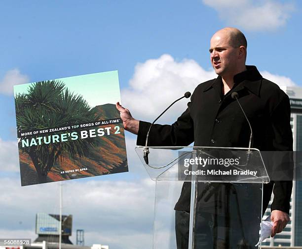 New Zealand personality and MC Ric Salizzo announces the platinum success of 'Nature's Best' as compilation of New Zealand songs at the launch of New...