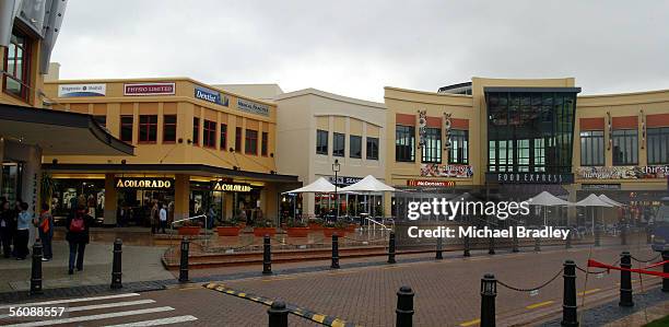 One of the main streets into the Botany Downs Town centre shopping complex in the Howick Botany Downs suburb of east Auckland, Thursday.