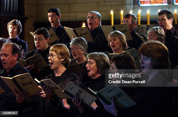 The choir made up of the Orlando singers, members of Musica Sacra and Bach Musica sing the famous Mozart composed piece Requiem at the St Lukes...
