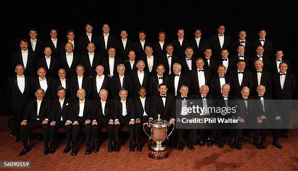 Past All Black and Wallaby captains assemble in Auckland's Aotea Centre before tomorrows historic Bledisloe Cup decider against the All Blacks which...